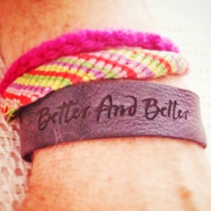 I am clearly not above the occasional inspirational bracelet. 