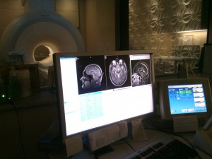 And those quaint little images are the MRI's way of saying, "Hey, no tumor in the brain!" Which was good news.