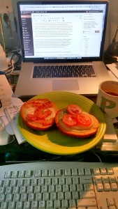 Breakfast at my desk